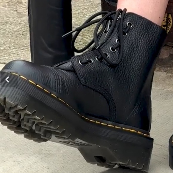 Dr. Martens Sinclair Milled Nappa Leather Platform Boots - Picture 10 of 11